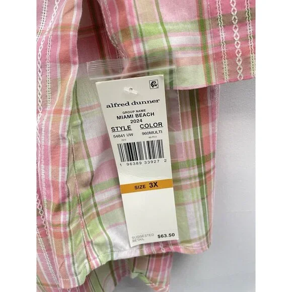 ALFRED DUNNER MIAMI BEACH WOMEN'S 3/4 Sleeve Fit Button-Down Shirt 3X - Picture 14 of 16